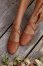 Georgia Cut Out Leather Flats by ELF - Vysn