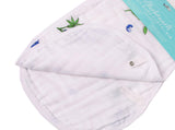 Gift Set: Bluebonnets Baby Muslin Swaddle Blanket and Burp Cloth/Bib Combo by Little Hometown - Vysn