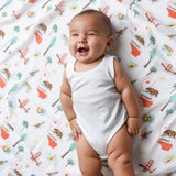 Gift Set: California Baby Muslin Swaddle Blanket and Burp Cloth/Bib Combo by Little Hometown - Vysn