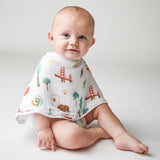 Gift Set: California Baby Muslin Swaddle Blanket and Burp Cloth/Bib Combo by Little Hometown - Vysn