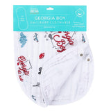 Gift Set: Georgia Boy Muslin Swaddle Blanket and Burp Cloth/Bib Combo by Little Hometown - Vysn