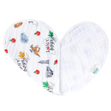 Gift Set: New York Baby Boy Muslin Swaddle Blanket and Burp Cloth/Bib Combo by Little Hometown - Vysn