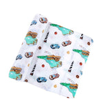 Gift Set: North Carolina Baby Muslin Swaddle Blanket and Burp Cloth/Bib Combo by Little Hometown - Vysn