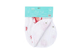 Gift Set: Pink Crab Baby Muslin Swaddle Blanket and Burp Cloth/Bib Combo by Little Hometown - Vysn