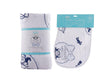 Gift Set: Southern Gentleman Baby Muslin Swaddle Blanket and Burp Cloth/Bib Combo by Little Hometown - Vysn