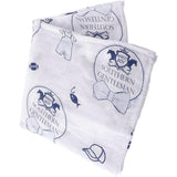 Gift Set: Southern Gentleman Baby Muslin Swaddle Blanket and Burp Cloth/Bib Combo by Little Hometown - Vysn