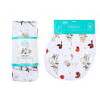 Gift Set: Virginia Baby Muslin Swaddle Blanket and Burp Cloth/Bib Combo (Floral) by Little Hometown - Vysn