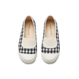 Gingham Canvas with Elastic Slip-on in Black by childrenchic - Vysn