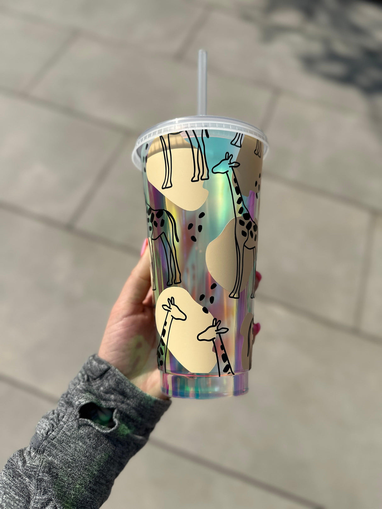 Giraffe Tumbler Venti Cold Cup 24oz - With Straw by WinsterCreations™ Official Store - Vysn