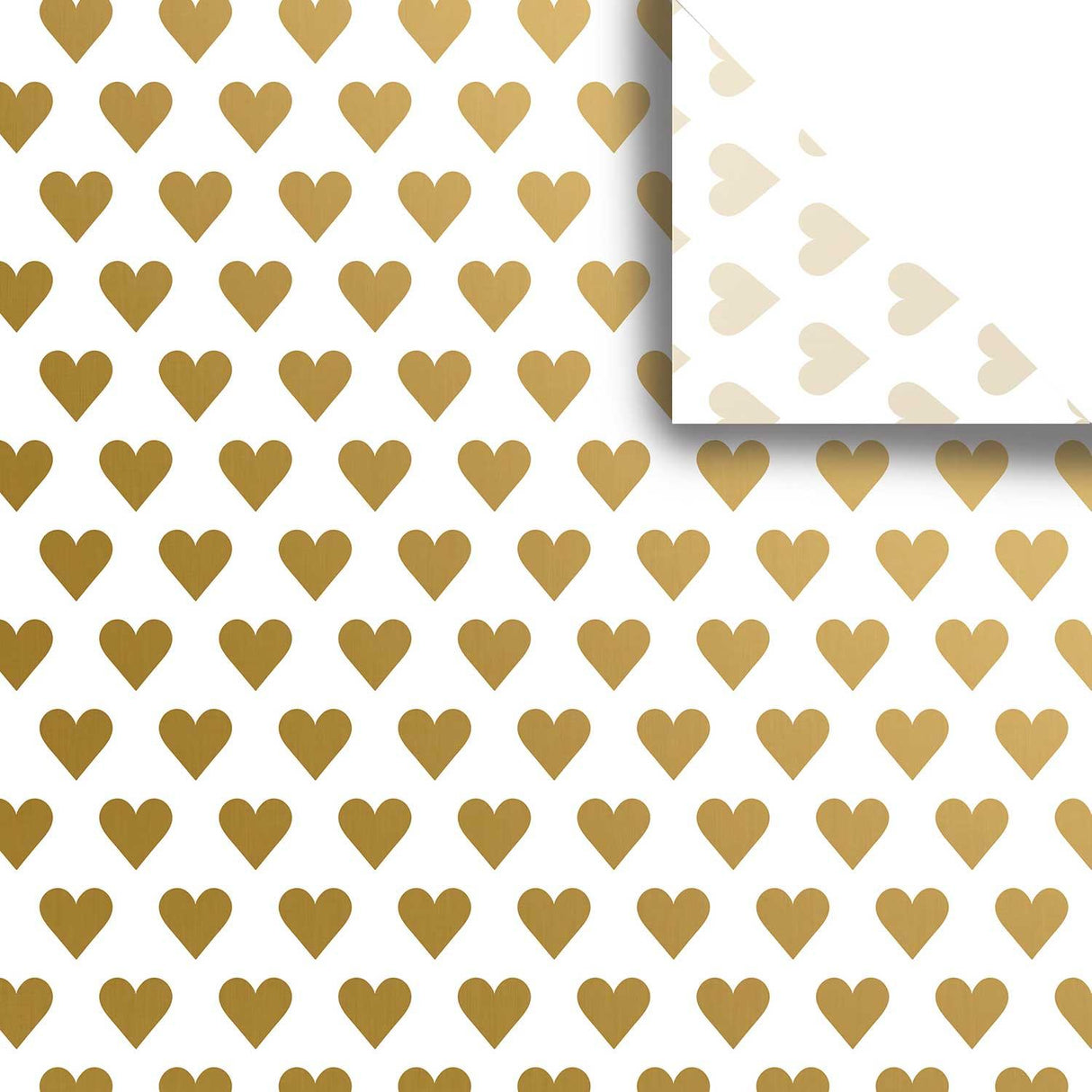 Gold Hearts 20" x 30" Wedding Gift Tissue Paper by Present Paper - Vysn