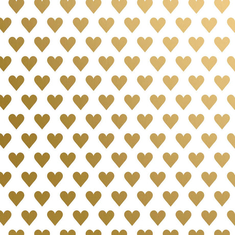 Gold Hearts Wedding Gift Wrap by Present Paper - Vysn