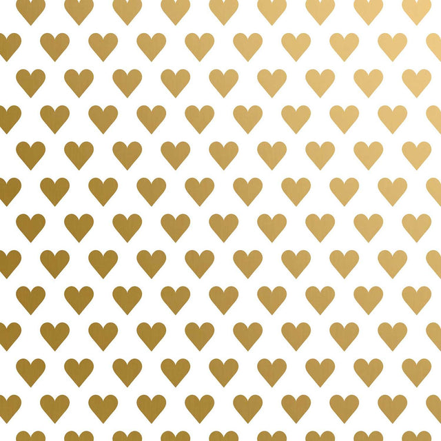 Gold Hearts Wedding Gift Wrap by Present Paper - Vysn