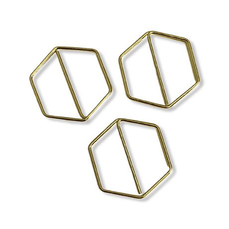 Gold Hexagon Paper Clips - 20 pcs by Soothi - Vysn