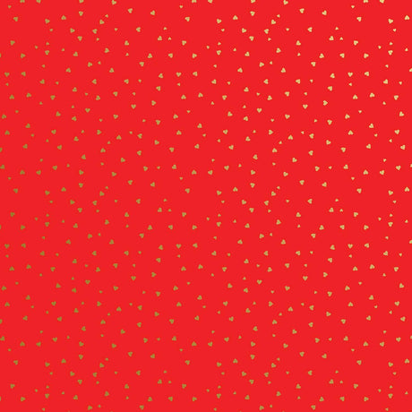 Gold Red Hearts Love Gift Wrap by Present Paper - Vysn