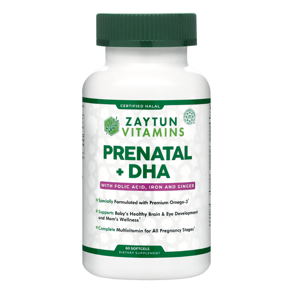 Halal Prenatal + DHA Multivitamin Softgels by Zaytun Vitamins - Vysn