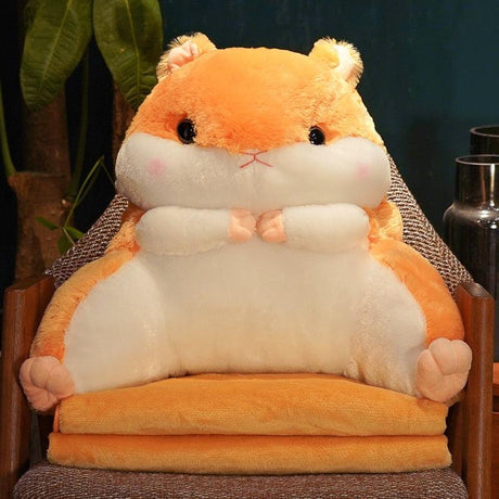 Hammy Plushie/Back Cushion (with Blanket + Hand Warmer) by Subtle Asian Treats - Vysn