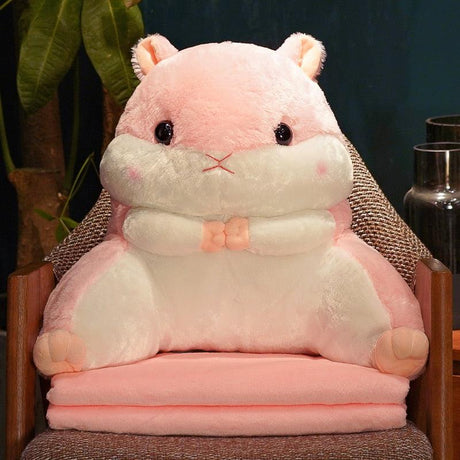 Hammy Plushie/Back Cushion (with Blanket + Hand Warmer) by Subtle Asian Treats - Vysn