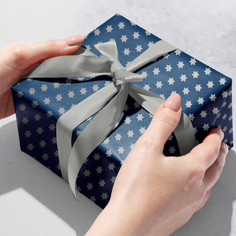 Hanukkah Stars Gift Wrap by Present Paper - Vysn