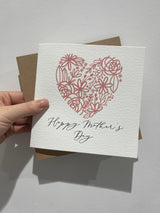 Happy Mothers Day Heart Wreath Mothers Day Cute Funny Humorous Hammered Card & Envelope by WinsterCreations™ Official Store - Vysn