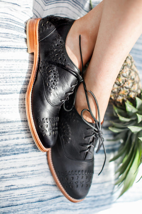 Heartbreak Leather Oxfords by ELF - Vysn