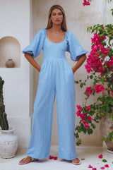 Heaven Bay Linen Jumpsuit by ELF - Vysn