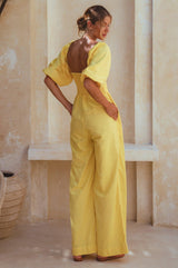 Heaven Bay Linen Jumpsuit by ELF - Vysn