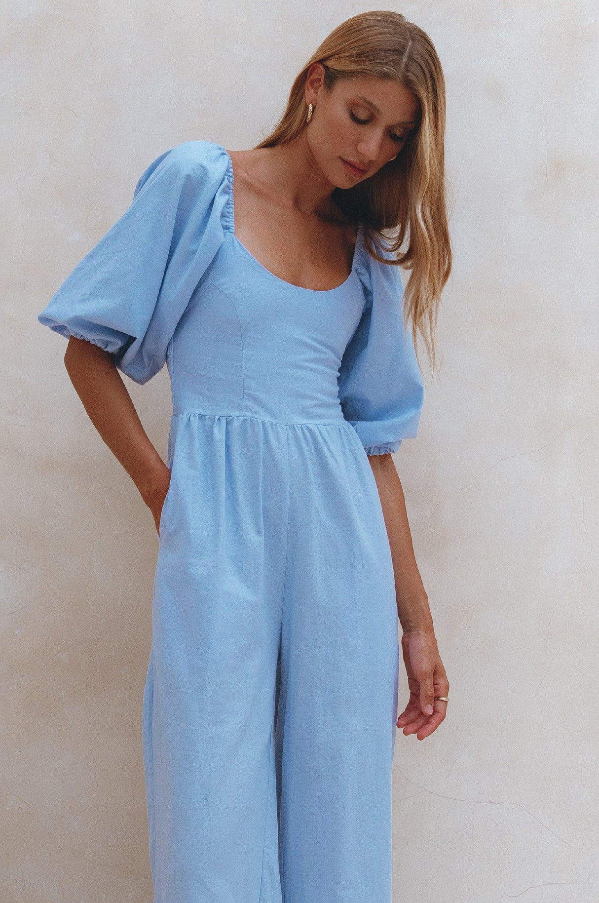 Heaven Bay Linen Jumpsuit by ELF - Vysn