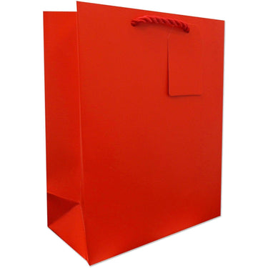 Heavyweight Solid Color Medium Gift Bags, Matte Red by Present Paper - Vysn