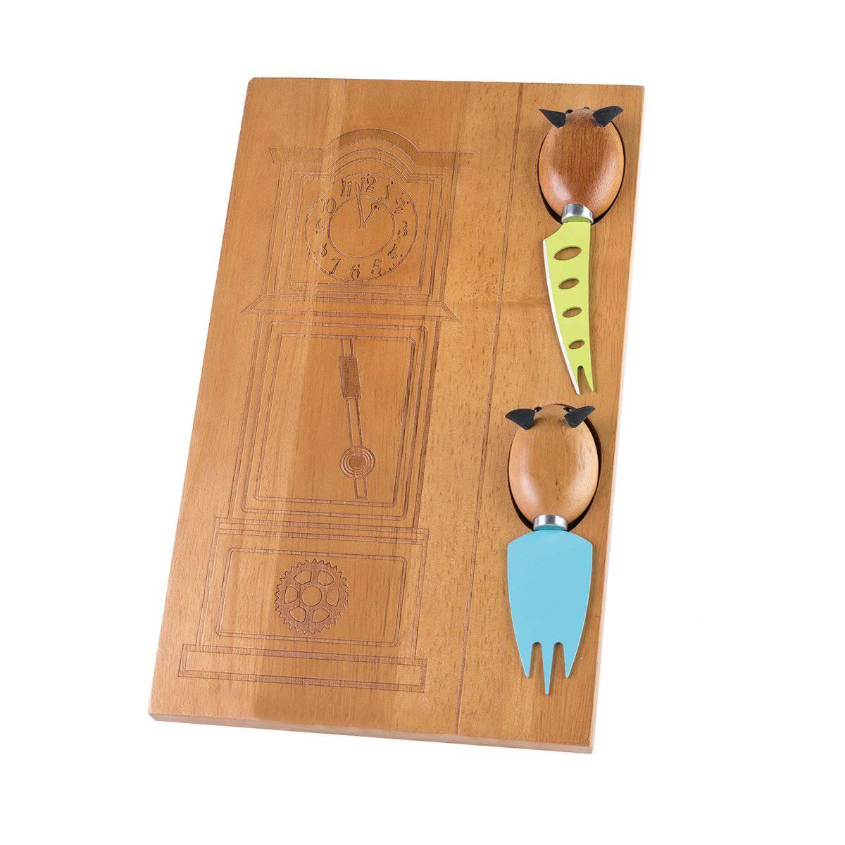 Hickory Dickory Dock 2 Mice Ran Up Cheese Server by Peterson Housewares & Artwares - Vysn