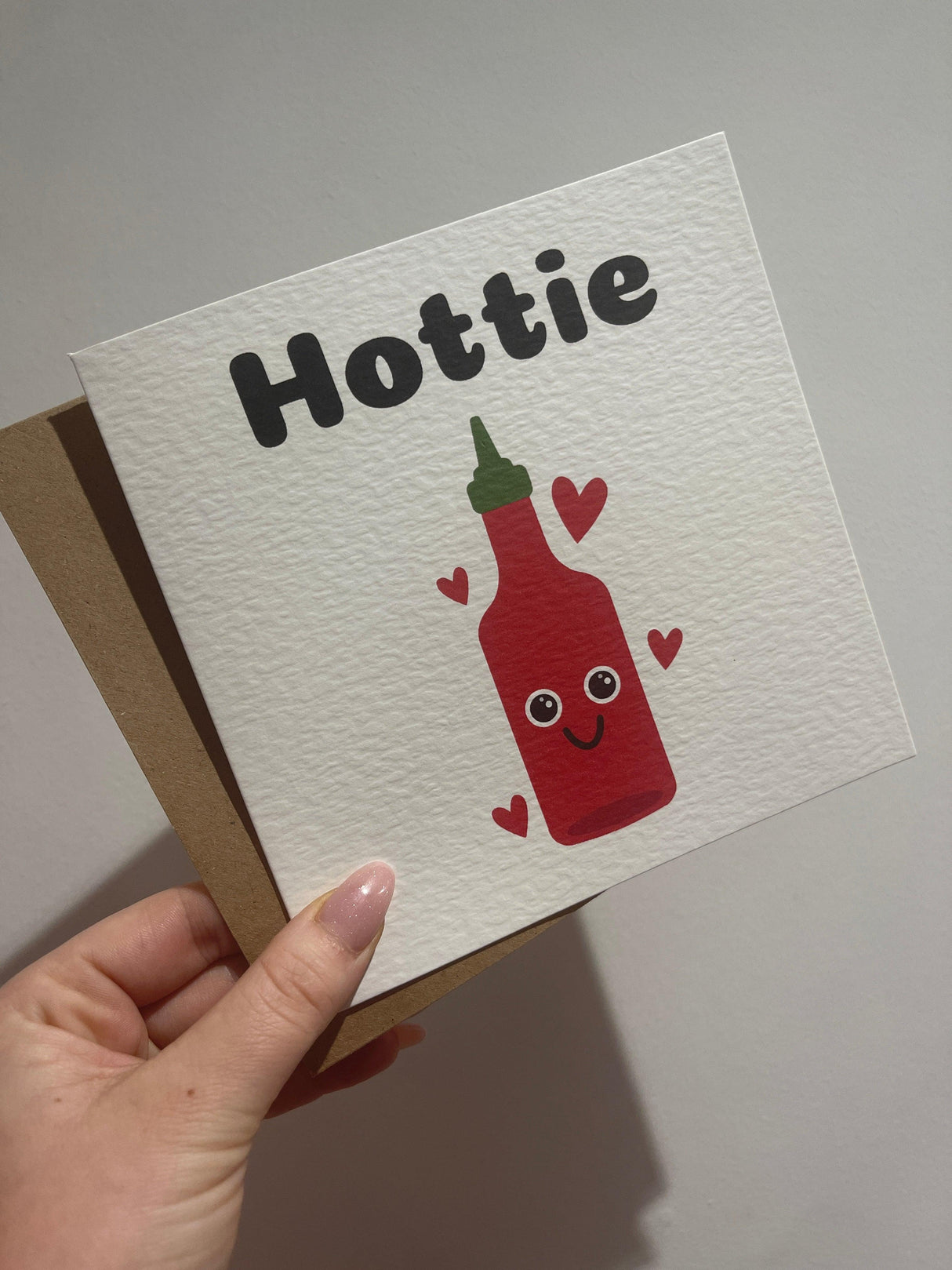 Hottie Valentines Day Funny Humorous Hammered Card & Envelope by WinsterCreations™ Official Store - Vysn