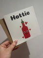 Hottie Valentines Day Funny Humorous Hammered Card & Envelope by WinsterCreations™ Official Store - Vysn