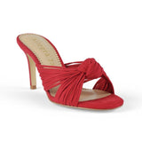 JANE in red vegan suede by Allegra James - Vysn