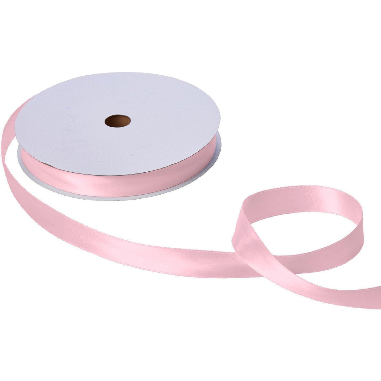 Jillson & Roberts Double-Faced Satin Ribbon, 1" Wide x 100 Yards, Pastel Pink by Present Paper - Vysn