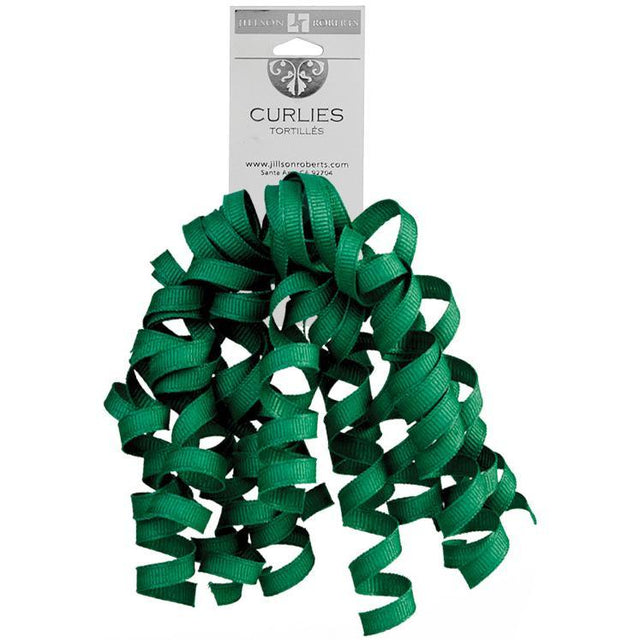 Jillson & Roberts Grosgrain Curlie Gift Bows, Emerald by Present Paper - Vysn