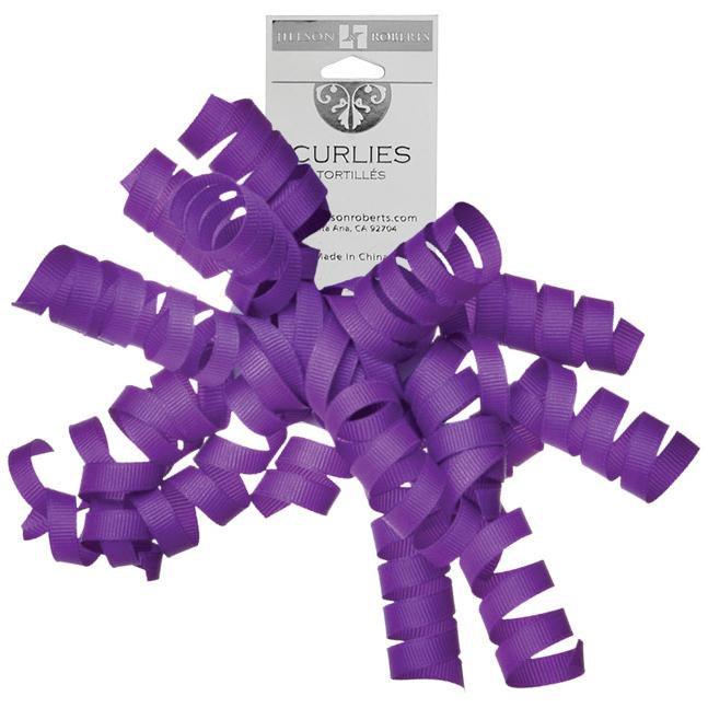 Jillson & Roberts Grosgrain Curlie Gift Bows, Purple by Present Paper - Vysn