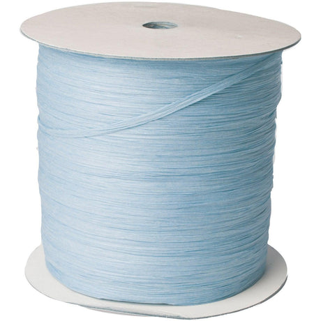 Jillson & Roberts Paper Raffia Ribbon, 1/4" Wide x 1000 Yards, Pastel Blue by Present Paper - Vysn