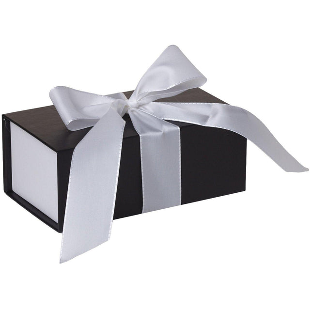 Jillson & Roberts Small Gift Box with Ribbon Tie, Sophisticate Black Matte (12 Pcs) by Present Paper - Vysn