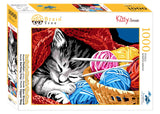 Kitty Snooze Jigsaw Puzzles 1000 Piece by Brain Tree Games - Jigsaw Puzzles - Vysn