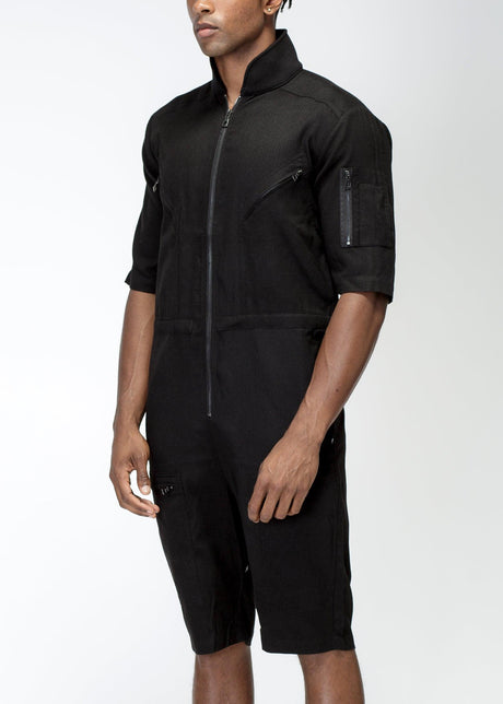 Konus Unisex Short Sleeve Overall In Black by Shop at Konus - Vysn