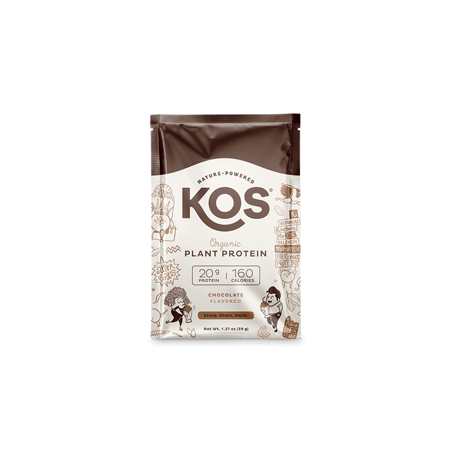 KOS Organic Plant Protein, Chocolate, Single Serving by KOS.com - Vysn