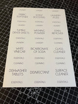 Laundry & Cleaning Waterproof White Sticker Bundle Fine Font - 6.35cm x 7.2cm / 12 Labels by WinsterCreations™ Official Store - Vysn