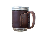 Leather Mason Jar Coozie by Lifetime Leather Co - Vysn