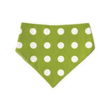 Lime Green Houndstooth Reversible Dog Bandana by Uptown Pups - Vysn