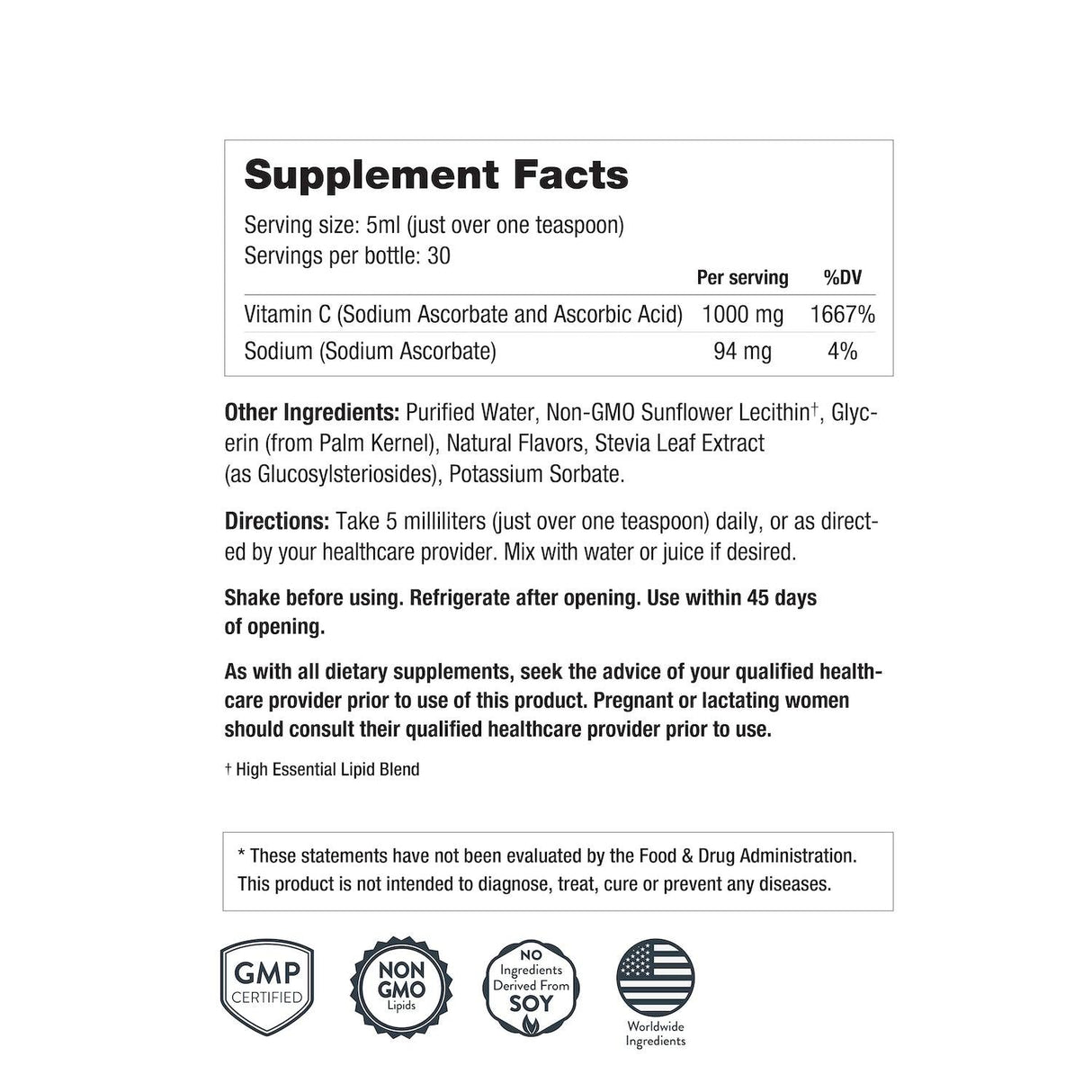 Liposomal Vitamin C PURE by NanoNutra - Vysn