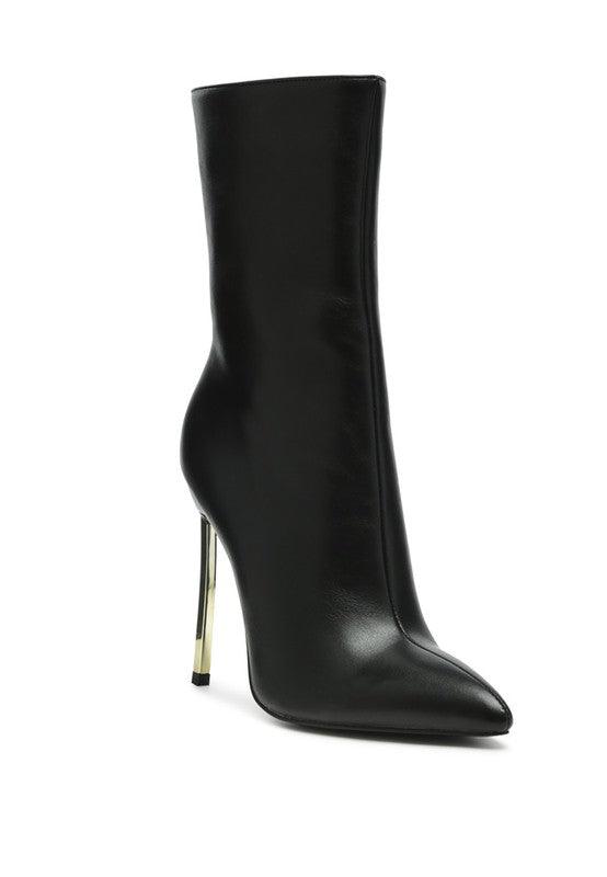 London Rag Over The Ankle Stiletto Boot by Blak Wardrob - Vysn