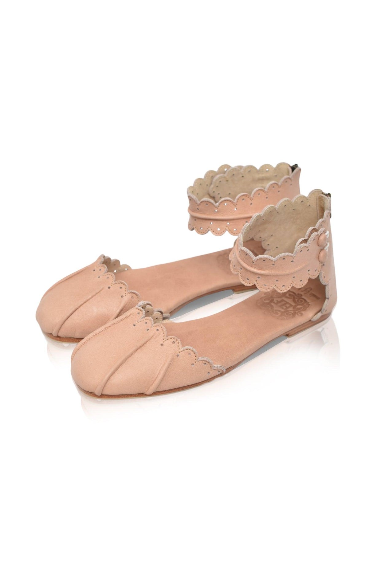 Love Bird Leather Flats by ELF - Vysn