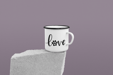 Love Paw Heart Dog Mom Mug by WinsterCreations™ Official Store - Vysn