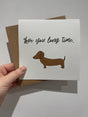 Love You Long Time Sausage Dog Valentines Day Funny Humorous Hammered Card & Envelope by WinsterCreations™ Official Store - Vysn