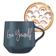 Love Yourself Mug & Coaster Lid with Rainbow Design by The Bullish Store - Vysn