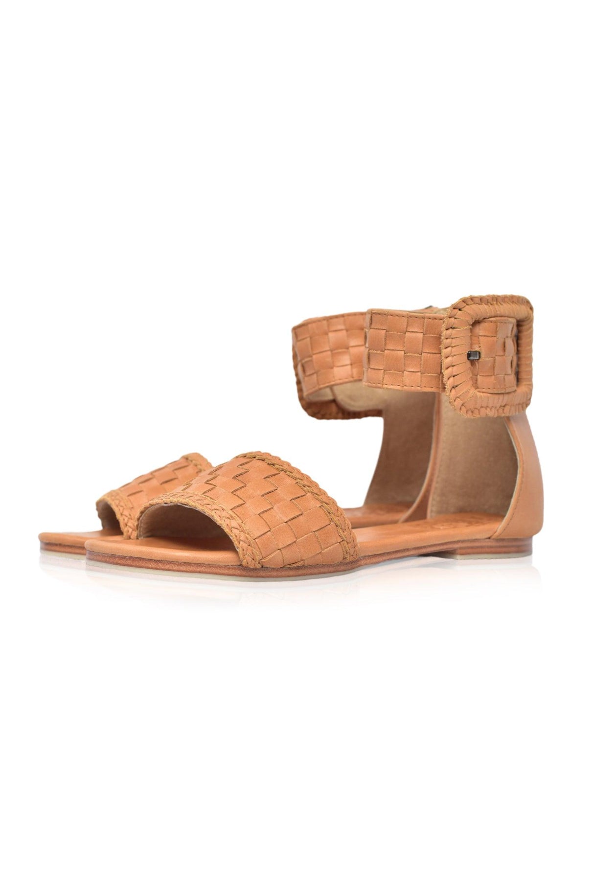 Madagascar Woven Leather Sandals by ELF - Vysn